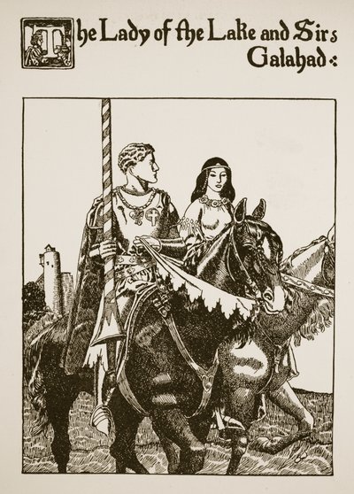The Lady of the Lake and Sir Galahad, illustration from 